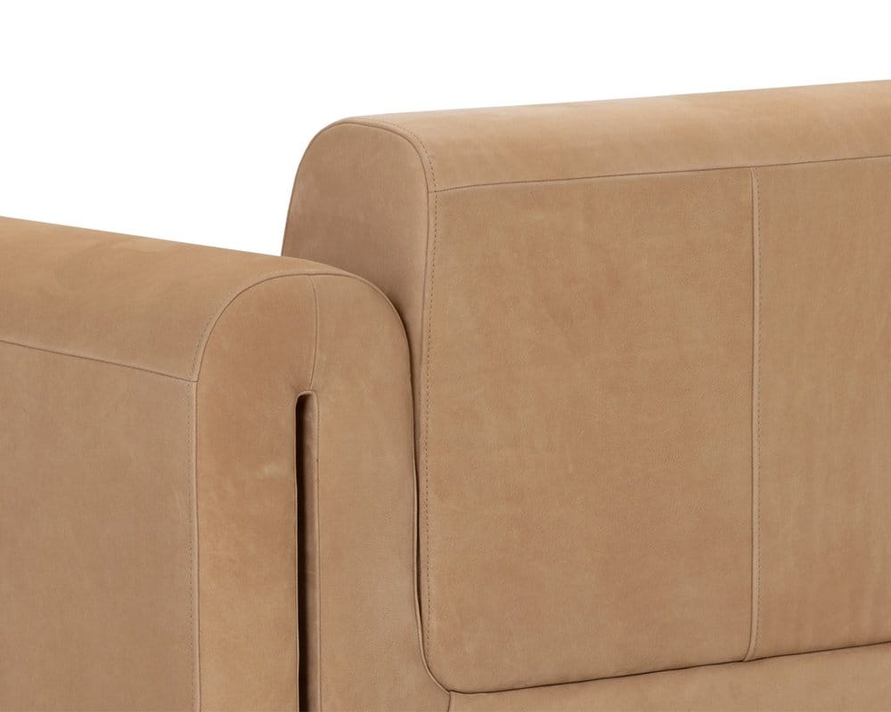 Sunpan - Westport Romer Sofa - Distressed Brown - Nubuck Tan Leather - 111816_CLOSEOUT view 7