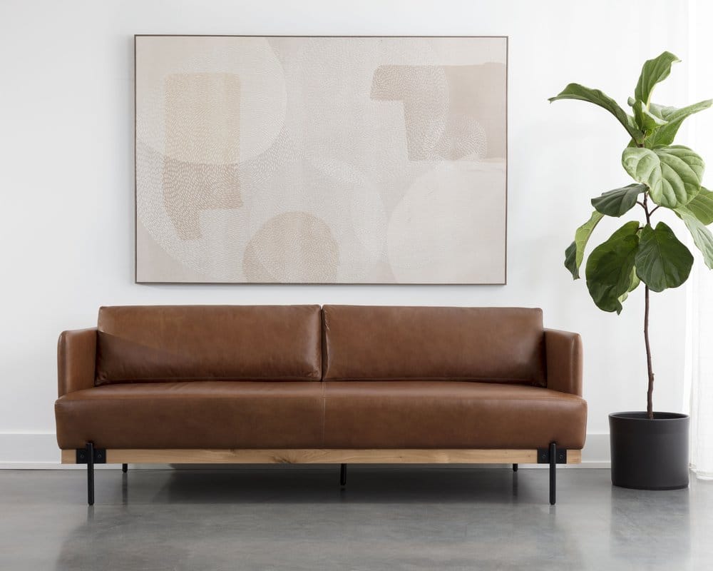 Sunpan - Westport Saul Sofa - Shalimar Tobacco Leather - 111425_CLOSEOUT view 4