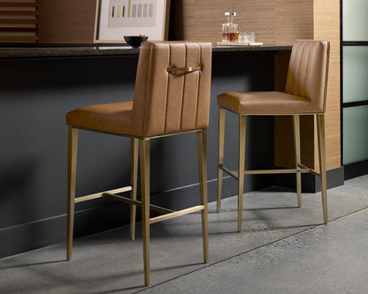 Sunpan - Wilbur Barstool - Milliken Cognac - 111430 view 3
