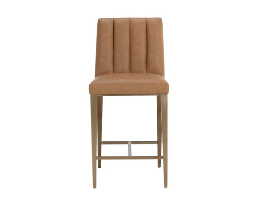 Sunpan - Wilbur Counter Stool - Milliken Cognac - 111431 view 2