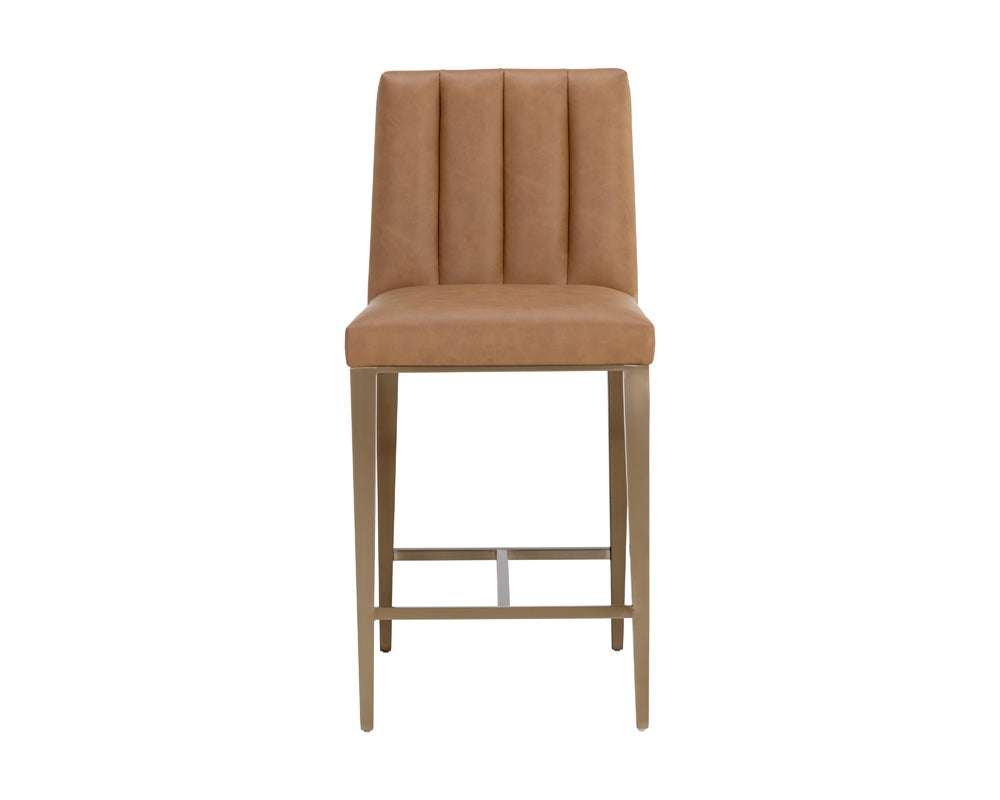 Sunpan - Wilbur Counter Stool - Milliken Cognac - 111431 view 2