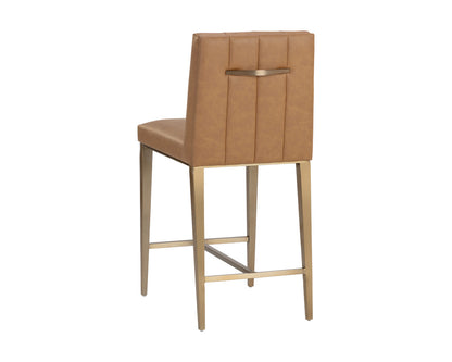 Sunpan - Wilbur Counter Stool - Milliken Cognac - 111431 view 4