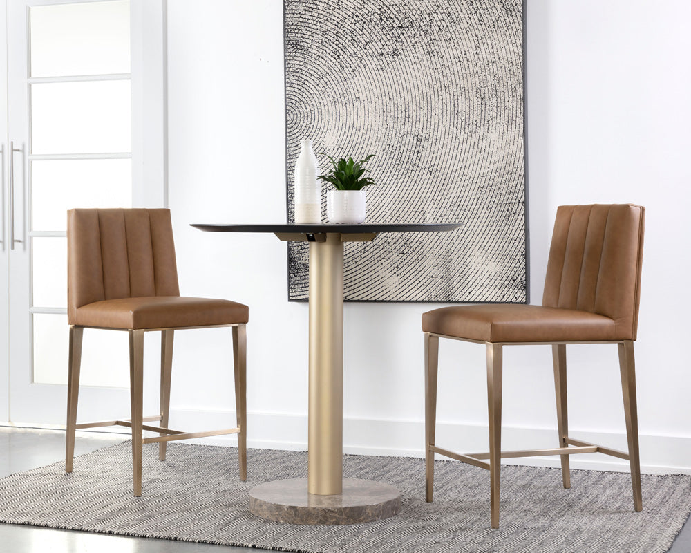 Sunpan - Wilbur Counter Stool - Milliken Cognac - 111431 view 9