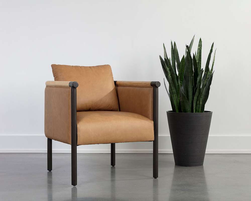 Sunpan - Westport Wilder Lounge Chair - Ludlow Sesame Leather - 111423 veiw 5