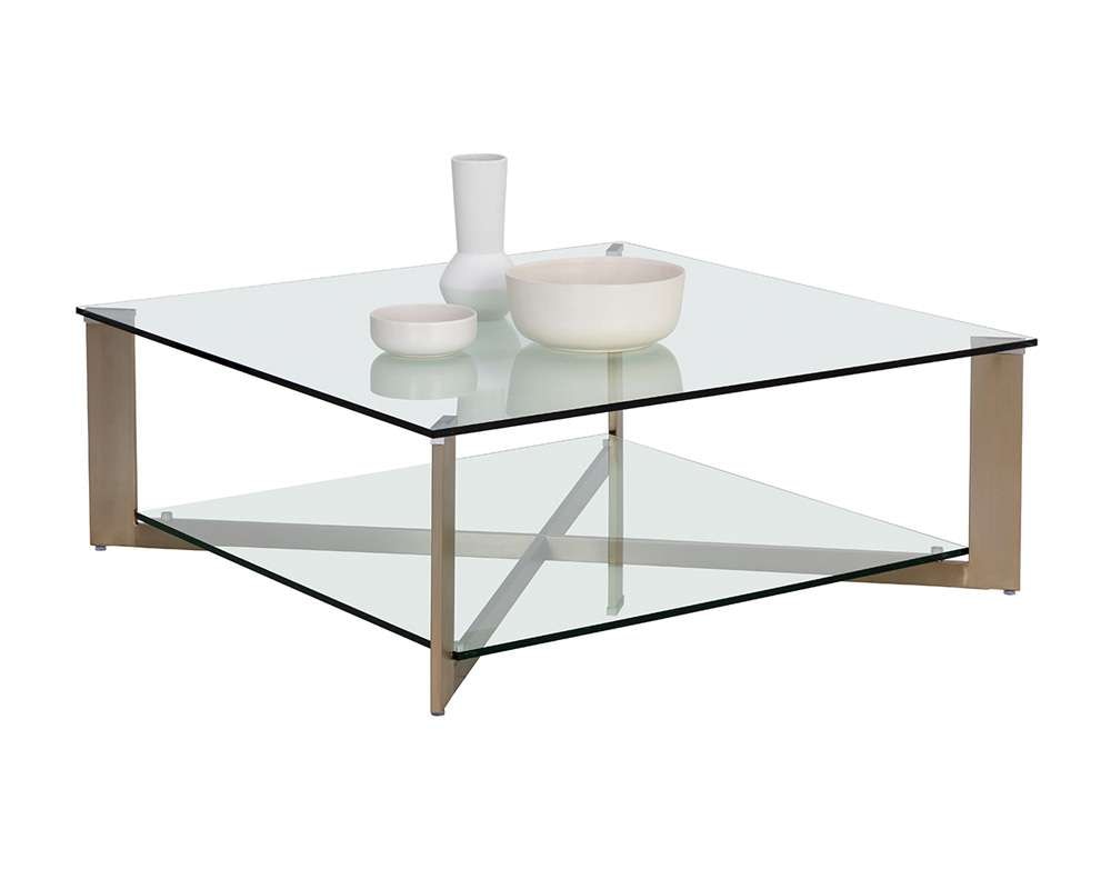 Sunpan - Ikon Xavier Coffee Table - Square - Antique Brass - 109187 veiw 1