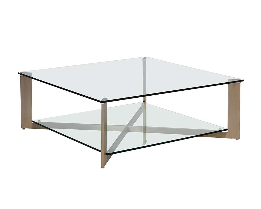 Sunpan - Ikon Xavier Coffee Table - Square - Antique Brass - 109187 veiw 2