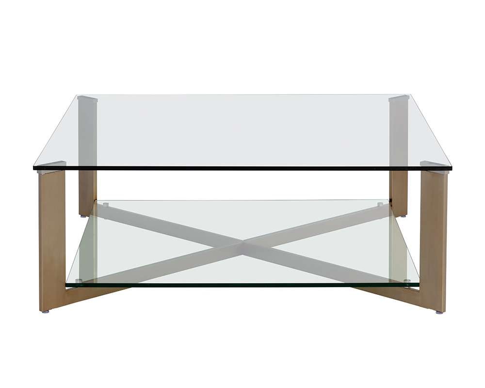 Sunpan - Ikon Xavier Coffee Table - Square - Antique Brass - 109187 veiw 3