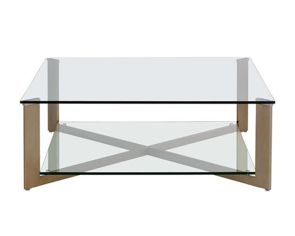 Sunpan - Ikon Xavier Coffee Table - Square - Antique Brass - 109187 veiw 3