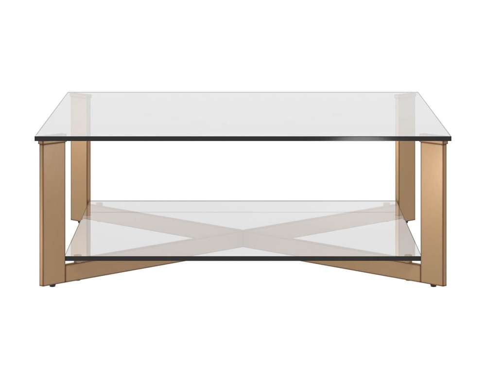 Sunpan - Ikon Xavier Coffee Table - Square - Antique Brass - 109187 veiw 4