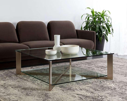 Sunpan - Ikon Xavier Coffee Table - Square - Antique Brass - 109187 veiw 5