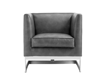 Sunpan - Ikon Yvette Armchair - Stainless Steel - Cantina Magnetite - 110608_CLOSEOUT veiw 2