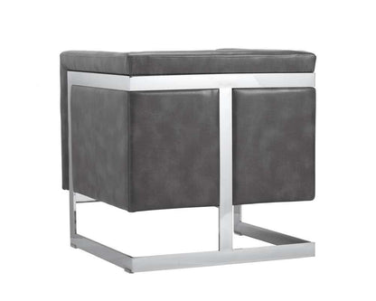 Sunpan - Ikon Yvette Armchair - Stainless Steel - Cantina Magnetite - 110608_CLOSEOUT veiw 4