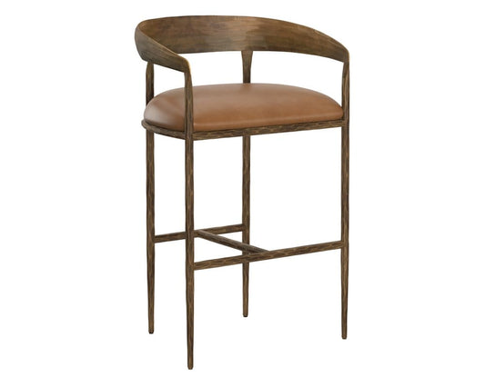 Sunpan - Zanatta Barstool - Tan Leather - 111798 view 2