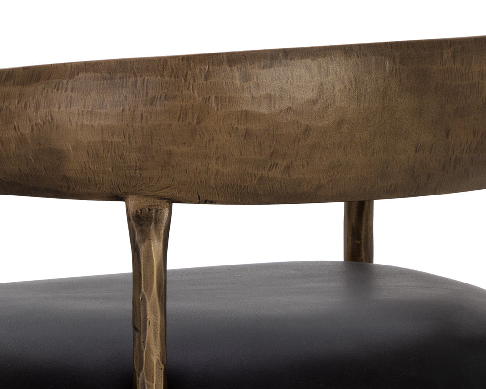 Sunpan - Zanatta Counter Stool - Charcoal Black Leather - 111000 view 7