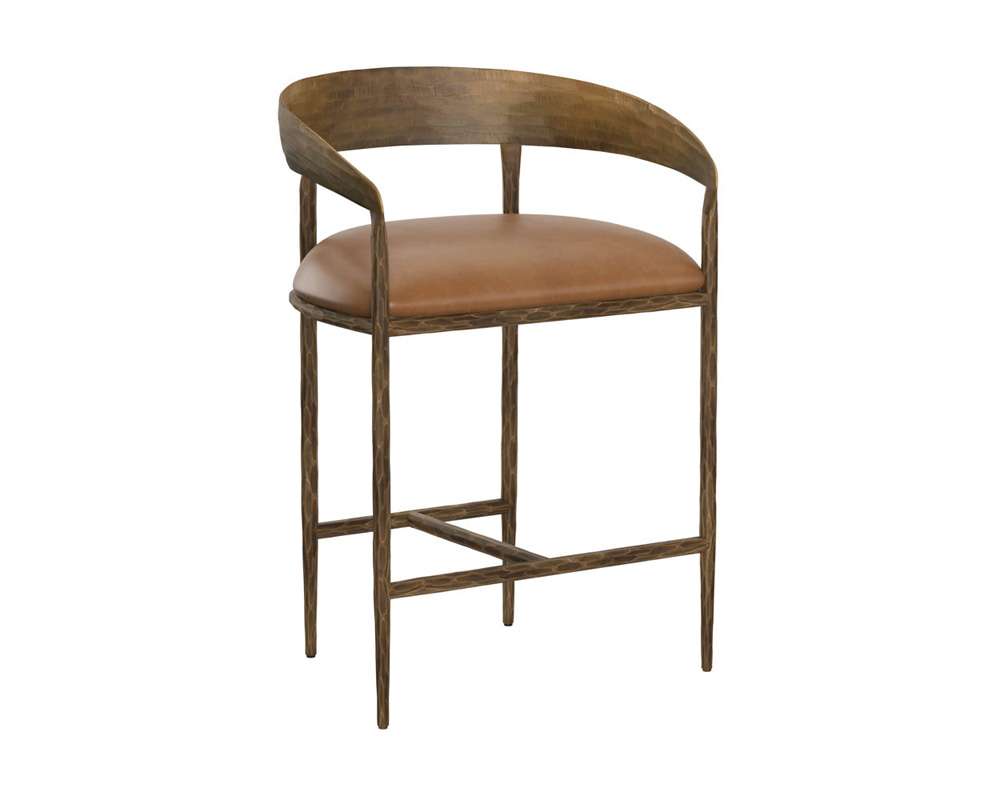 Sunpan - Zanatta Counter Stool - Tan Leather - 111796 veiw 1