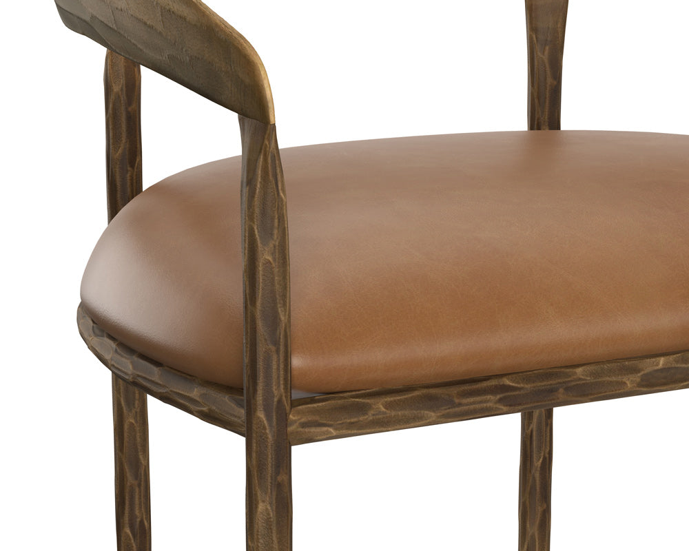 Sunpan - Zanatta Counter Stool - Tan Leather - 111796 view 5