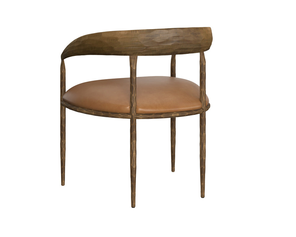 Sunpan - Zanatta Dining Armchair - Tan Leather - 111797 view 2