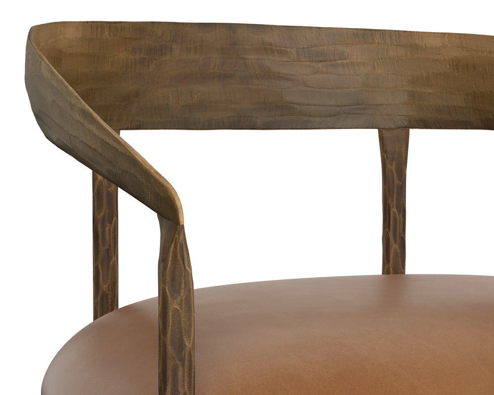 Sunpan - Zanatta Dining Armchair - Tan Leather - 111797 view 3