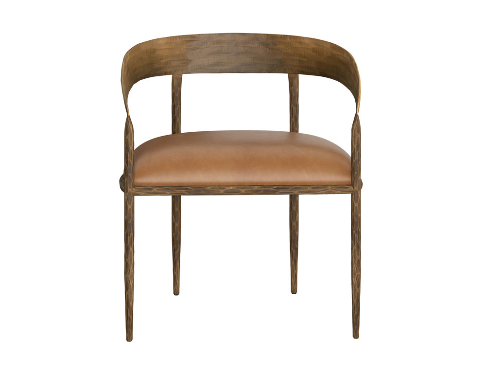 Sunpan - Zanatta Dining Armchair - Tan Leather - 111797 view 4