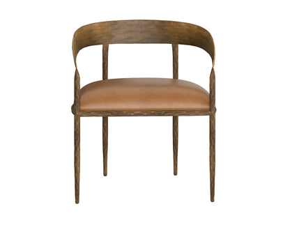 Sunpan - Zanatta Dining Armchair - Tan Leather - 111797 view 4