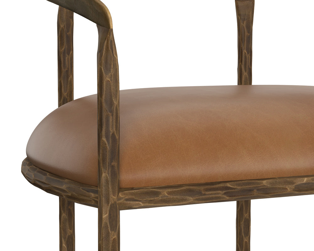 Sunpan - Zanatta Dining Armchair - Tan Leather - 111797 view 5