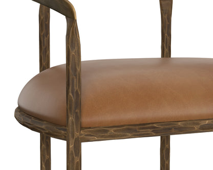 Sunpan - Zanatta Dining Armchair - Tan Leather - 111797 view 5