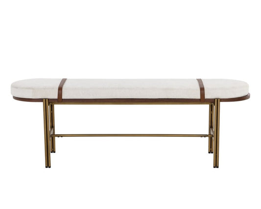 Sunpan - Zenn Elaine Bench - Polo Club Muslin - 108688 view 2