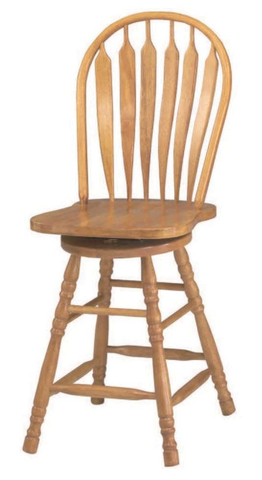 Sunset Trading - 24in Swivel Barstool in Light Oak Finish - DLU-B24-LO veiw 1