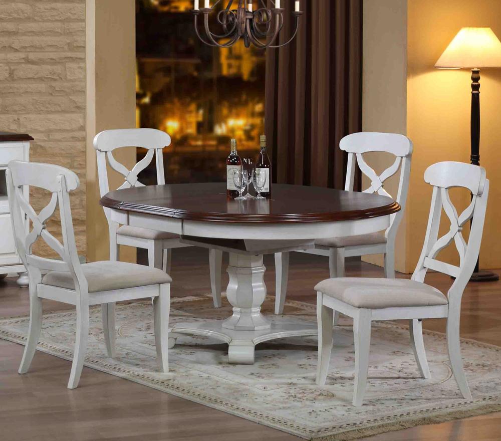 Sunset Trading - 5 Piece Andrews Butterfly Leaf Dining Set in Antique White - DLU-ADW4866-C12-AW5PC veiw 1