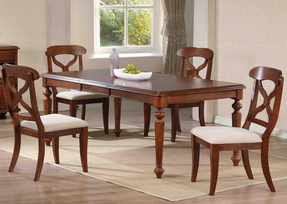 Sunset Trading - 5 Piece Andrews Butterfly Leaf Dining Table Set in Chestnut - DLU-ADW4276-C12-CT5PC veiw 1