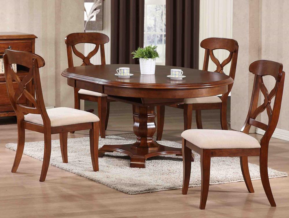 Sunset Trading - 5 Piece Andrews Butterfly Leaf Dining Table Set in Chestnut - DLU-ADW4866-C12-CT5PC veiw 1