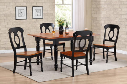 Sunset Trading - 5 Piece Butterfly Leaf Dining Table Set with Napoleon Chairs - DLU-TLB3660-C50-BCH5PC veiw 1