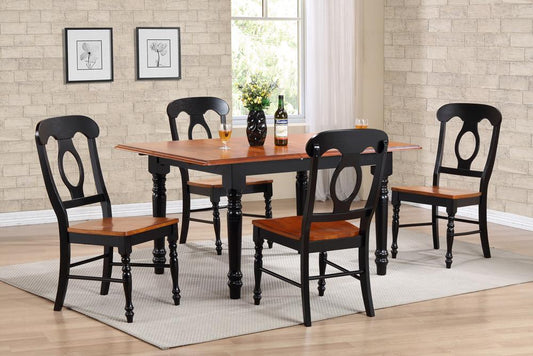 Sunset Trading - 5 Piece Butterfly Leaf Dining Table Set with Napoleon Chairs - DLU-TLB3660-C50-BCH5PC veiw 1