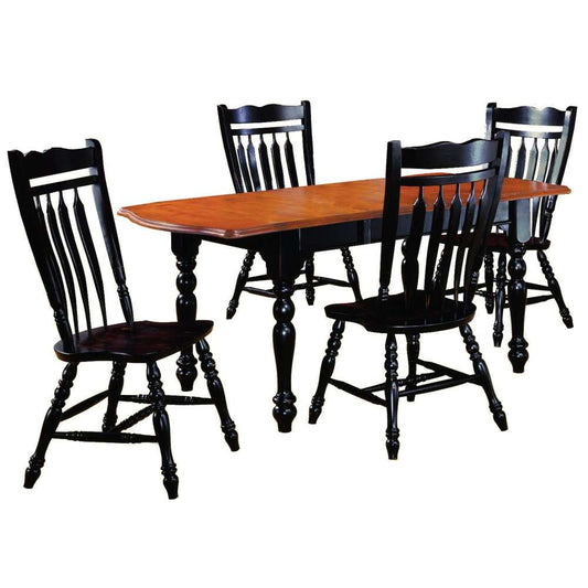Sunset Trading - 5 Piece Drop Leaf Extension Dining Set with Aspen Chairs - DLU-TDX3472-C10-AB5PC veiw 1