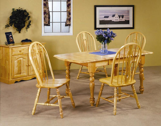 Sunset Trading - 5 Piece Drop Leaf Extension Dining Set with Keyhole Chairs - DLU-TDX3472-124S-LO5PC veiw 1