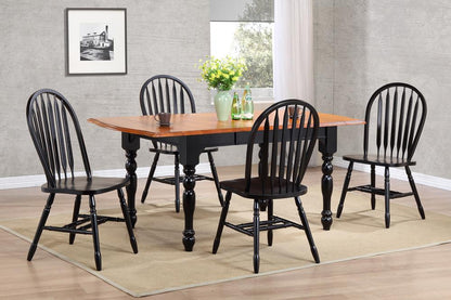 Sunset Trading - 5 Piece Drop Leaf Extension Dining Table Set with Arrowback Chairs - DLU-TDX3472-820-AB5PC veiw 1