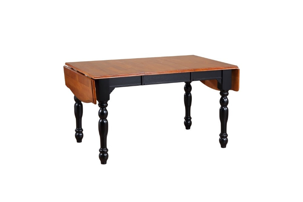 Sunset Trading - 5 Piece Drop Leaf Extension Dining Table Set with Napoleon Chairs - DLU-TDX3472-C50-BCH5PC veiw 2