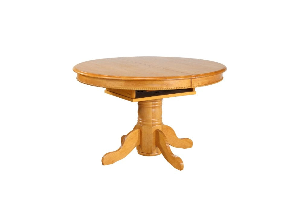 Sunset Trading - 5 Piece Pedestal Butterfly Leaf Dining Set with Keyhole Chairs - DLU-TBX4866-124S-LO5PC veiw 2