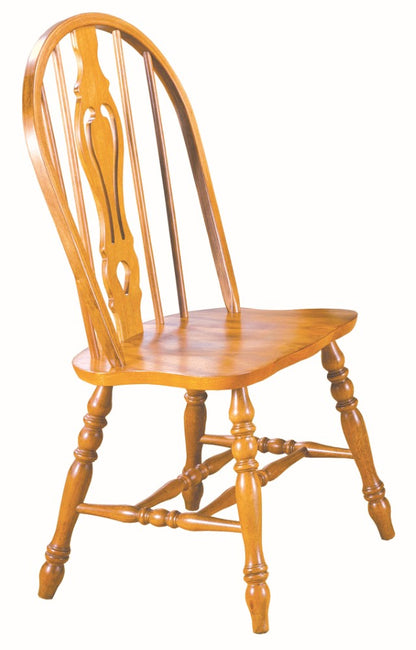 Sunset Trading - 5 Piece Pedestal Butterfly Leaf Dining Set with Keyhole Chairs - DLU-TBX4866-124S-LO5PC veiw 3