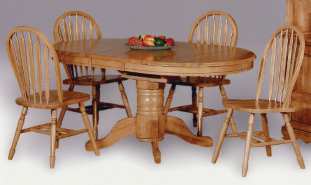 Sunset Trading - 5 Piece Pedestal Dining Set with Arrowback Chairs - DLU-TBX4266-820-LO5PC veiw 1