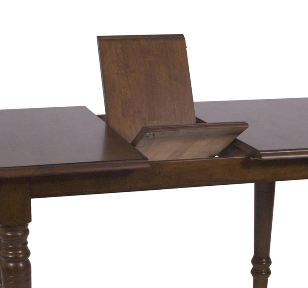 Sunset Trading - 5PC 60in Rectangular Extendable Wood Dining Set  - Antique Black with Cherry Rub Through and Chestnut Brown - PK-3660CT-820CM-BCH5P veiw 5