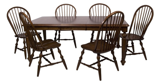 Sunset Trading - 7 Piece Andrews Butterfly Leaf Dining Table Set in Chestnut - DLU-ADW4276-C30-CT7PC veiw 1