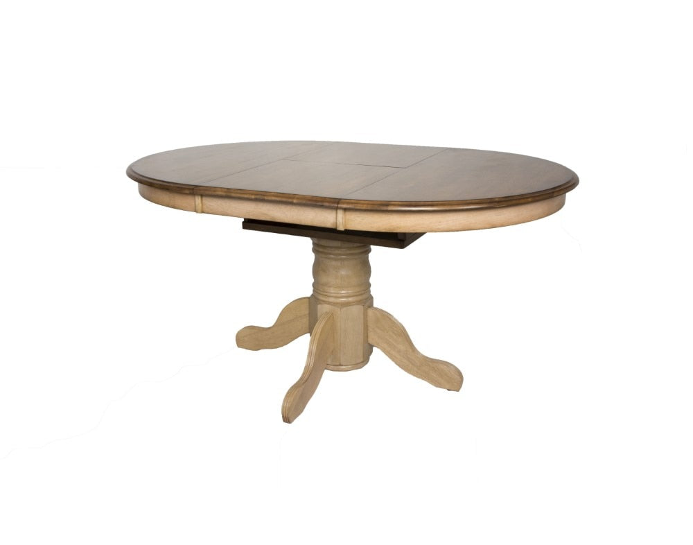 Sunset Trading - 7 Piece Brook Round or Oval Butterfly Leaf Dining Set with Slat Back Chairs - DLU-BR4260-C60-PW7PC veiw 2
