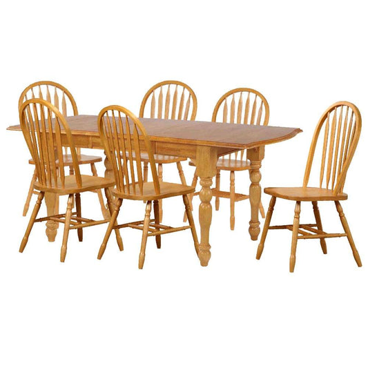 Sunset Trading - 7 Piece Drop Leaf Extension Dining Set with Arrowback Chairs - DLU-TDX3472-820-LO7PC veiw 1