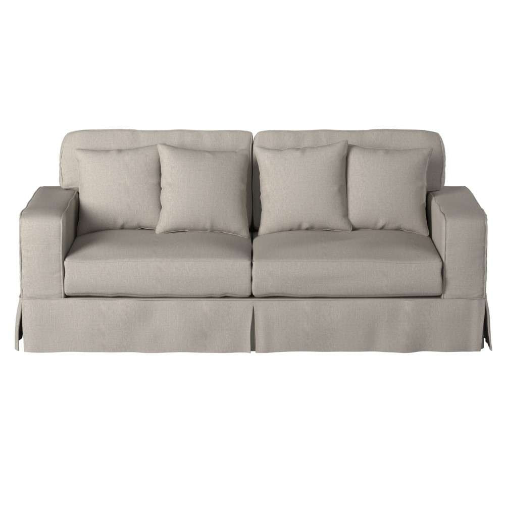 Sunset Trading - American Slipcovered 88in Sofa in Light Gray - SU-108500-220591 veiw 1