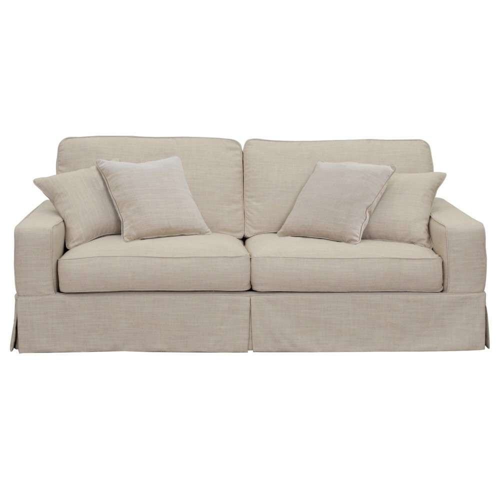 Sunset Trading - American Slipcovered 88in Sofa in Linen - SU-108500-466082 veiw 1