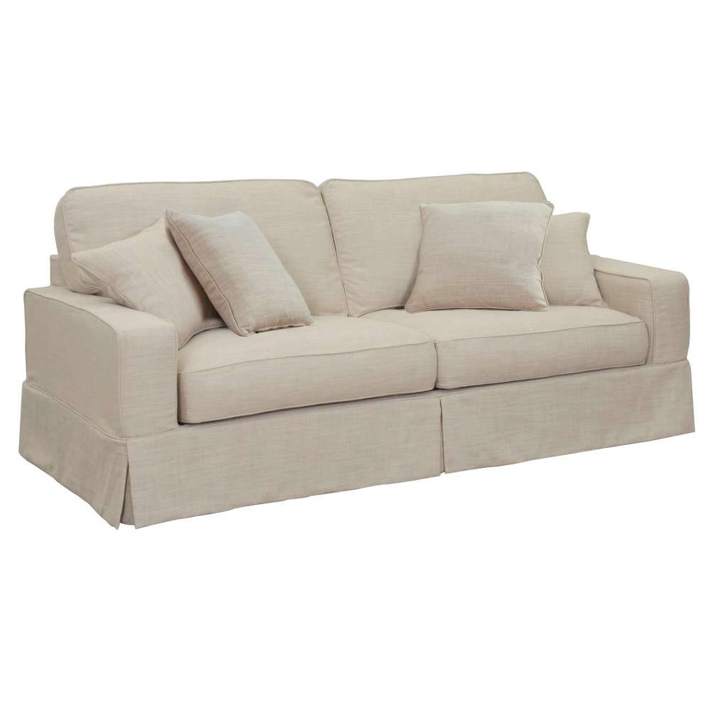 Sunset Trading - American Slipcovered 88in Sofa in Linen - SU-108500-466082 veiw 2