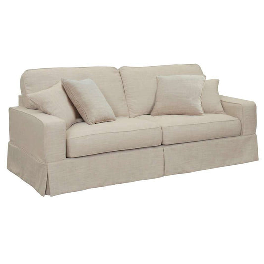 Sunset Trading - American Slipcovered 88in Sofa in Linen - SU-108500-466082 veiw 2