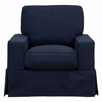 Sunset Trading -  Americana   Box Cushion Slipcovered Chair  - SU-108520-391049 veiw 1