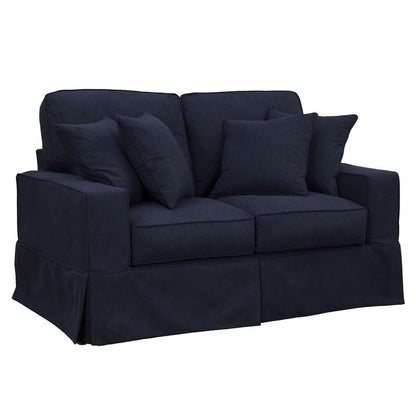 Sunset Trading -  Americana   Box Cushion Slipcovered Loveseat  - SU-108510-391049 veiw 2